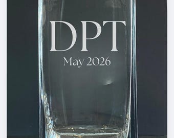 Custom Monogrammed Vase Housewarming Gift for engagement