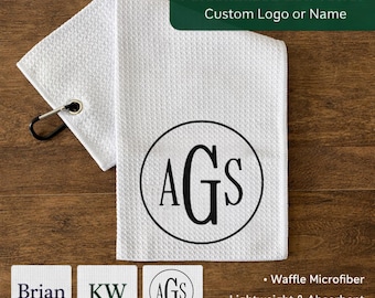 Personalized Golf Towel: Waffle Weave Microfiber, Custom Logo