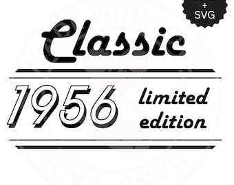 70-årsdagströja SVG: Klassisk design från 1956 (digital nedladdning)