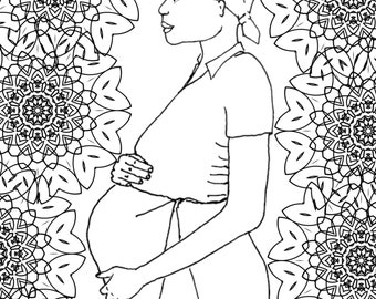 Colorful Women Coloring Page - Etsy