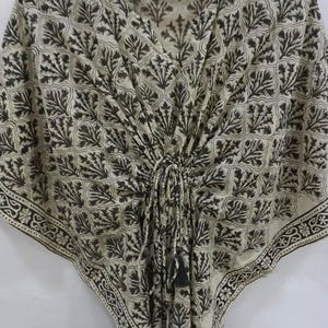Indian Soft Cotton Kaftan, Dress, Block Print Caftan, Maxi Dress, Beach Cover Up, Maternity Dress, Gift For Her