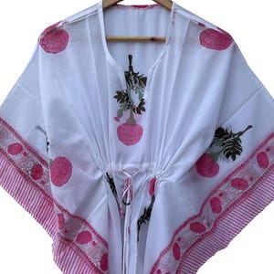 Cotton Kaftan Dress For Women Hand Block Printed Caftan Indian Kaftans Women Long Caftan Dress Soft And Comfortable Kaftan Gift For Her