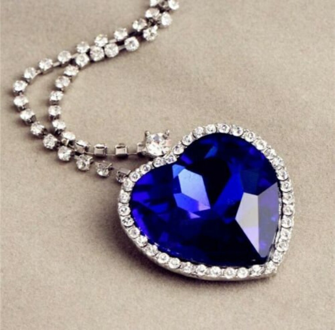 Titanic Necklace Heart Of The Ocean Necklace Titanic Sapphire Etsy UK Titanic Necklace Heart Of The Ocean Necklace Titanic Sapphire Etsy UK