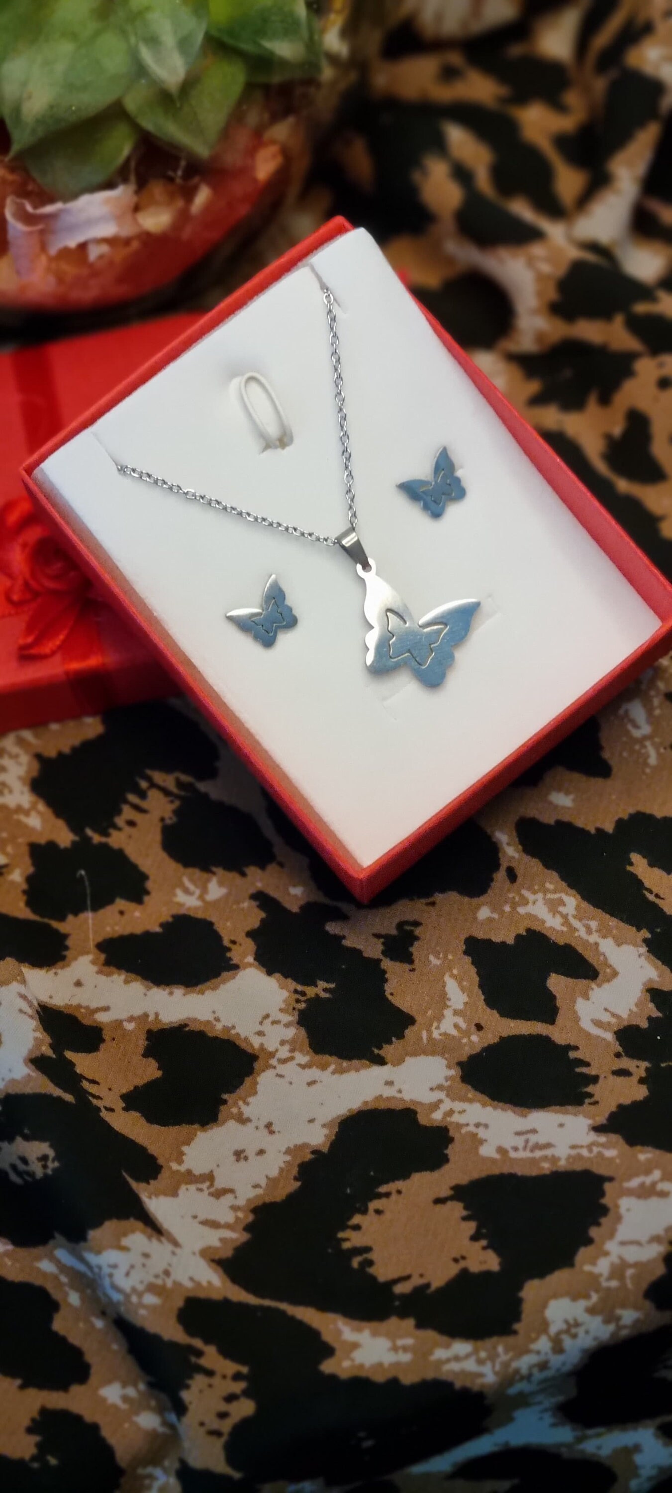 Dainty Butterfly Necklace and Earring Set Butterfly Earring Etsy UK