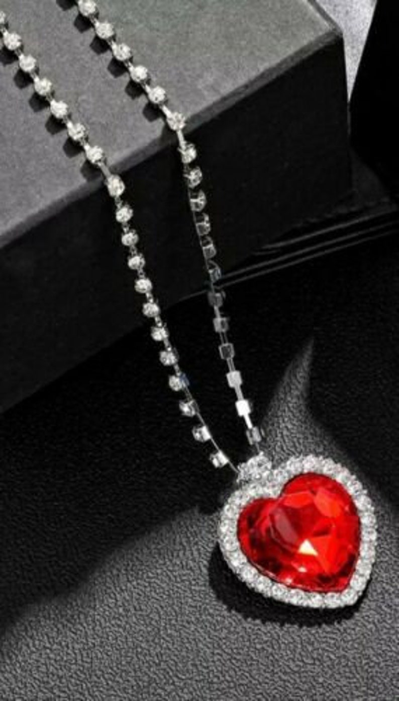 Titanic Necklace Heart of the Ocean Necklace Titanic Sapphire Etsy UK