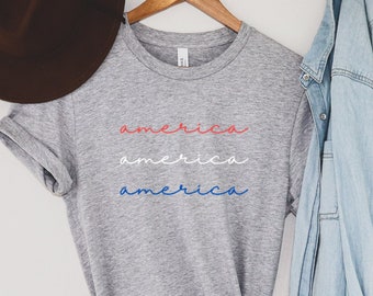 America T-Shirt: Patriotic 4th of July Unisex Top