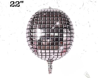 22" Disco Ball Balloon 4D | Bachelorette Party Decor | Retro 80s Decoration | Back to 90s | Last Disco | Birthday Party