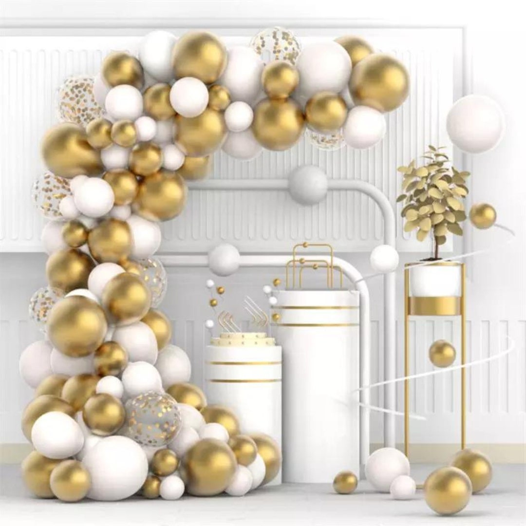 Elegant Balloon Garland Kit | 92 Pcs | Balloons Arch Garland With Gold ...