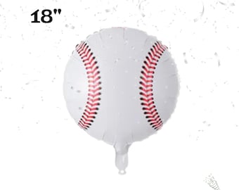 18 inch Baseball Balloon | Mylar Foil Balloon Bouquet | Birthday Party Decoration | Bday Favors | Unique Balloons | Boy Birthday