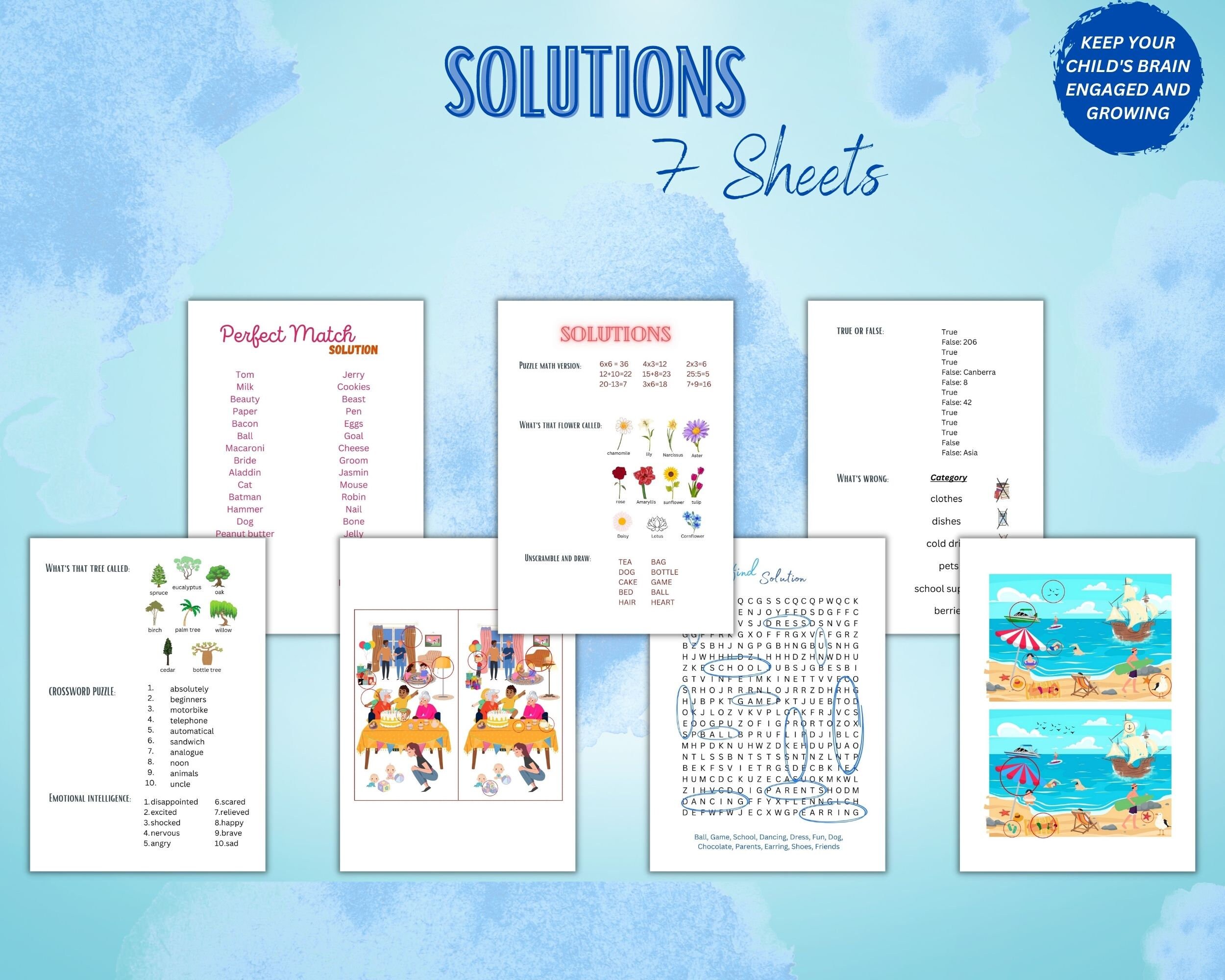 Games & Activities for Kids #1 , Entertaining and Teaching Printable ...