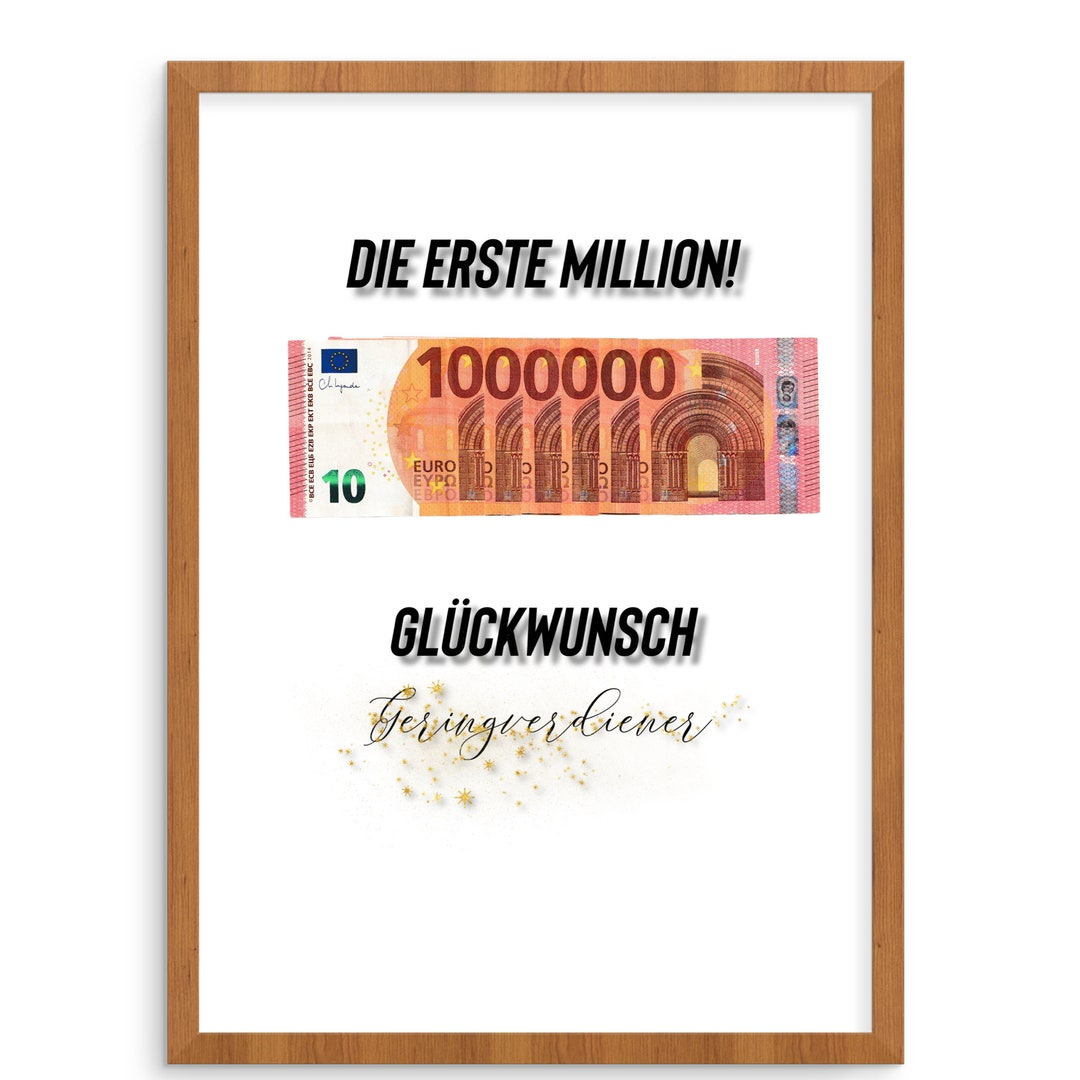 Geldgeschenk Die erste Million / Geburtstag / Geschenk für jeden Anlass