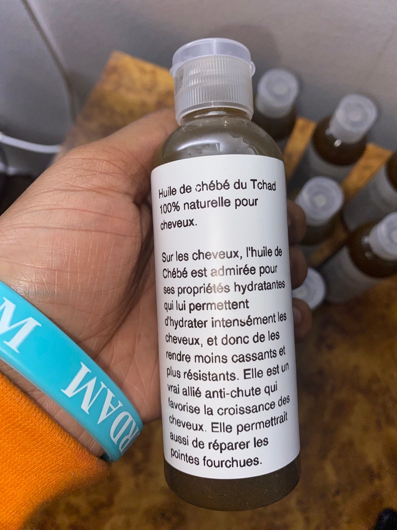 Huile de chébé du Tchad 100% naturelle pour entretien et pousse des cheveux 100ml image 5