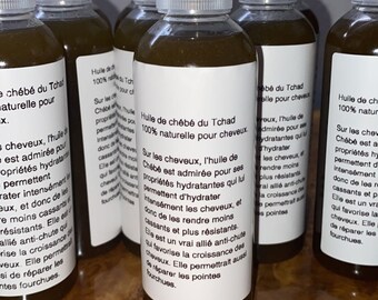 Aceite de chébé chadiano 100% natural para el mantenimiento y crecimiento del cabello 100ml