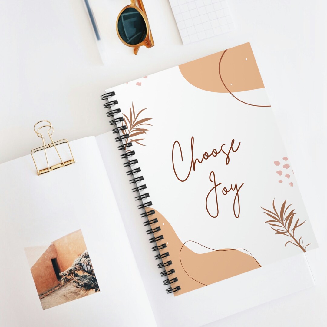 Choose Joy Spiral Notebook | Inspirational Lined Journal - Etsy