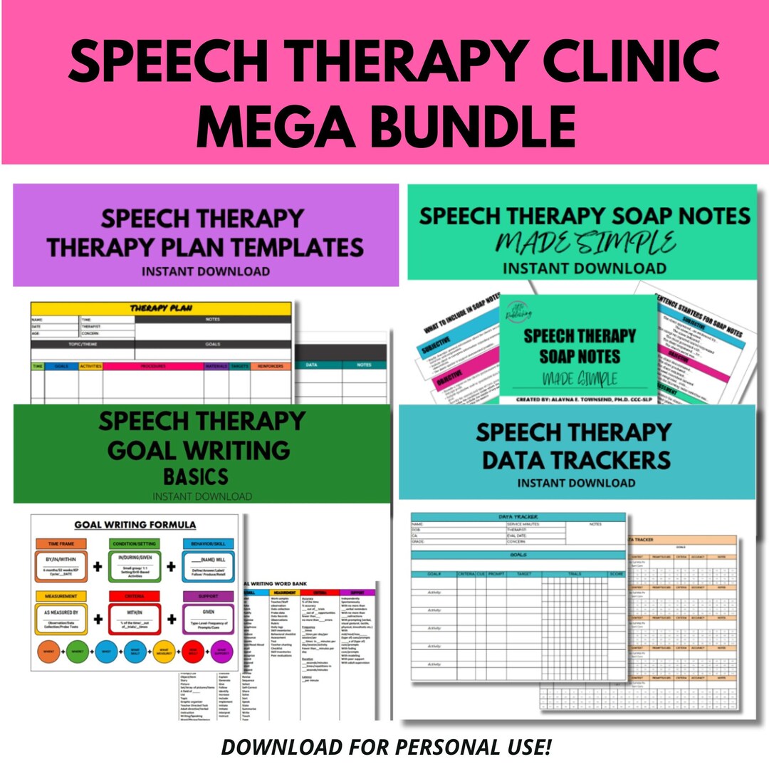 SLP Therapy Mega Bundle Speech Therapy Lesson Plans Speech Therapy ...