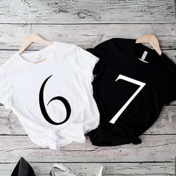 6 7 Shirts | Funny Matching Tees | Couples Shirts | 67 Trend | Six