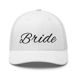 Bride Trucker Hat | Bridal Snap Back Cap | Bachelorette Party Hats | Team Bride Mesh Hats | White Baseball Bride Hat | Embroidered Bride Hat