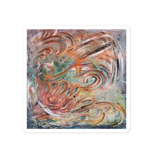 Sueño - Adhesivo hecho por un artista / pintura acrílica