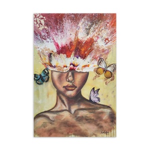 Kreative Explosion - Künstler Mini Druck | Postkarte | Druck von Acrylbild