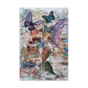 Liberation - Mini impressão feita por artista | Cartão postal | Impressão de pintura em mídia mista