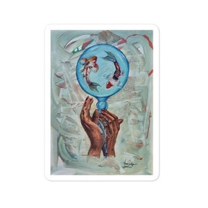 Overvloed - door kunstenaar gemaakte sticker | acrylschilderij