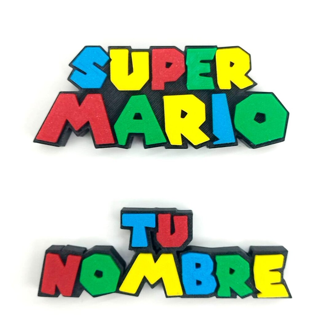 Super Mario Gaming-style Sign. Customizable With Your Name. 3D Printed ...