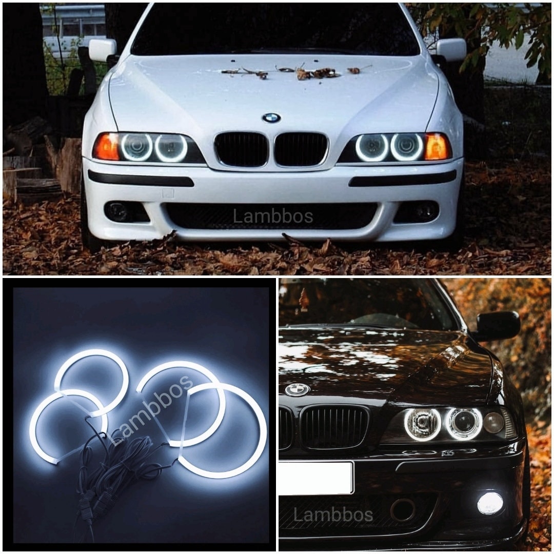 Scheinwerfer Angel Eyes LED chrom + Blinker passt für BMW 5er E60