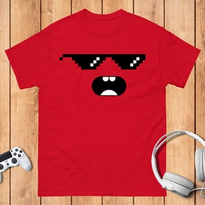 Sunglasses shirt, Thug life sunglasses, Funny face shirt, Meme shirt, Men&#39;s Tshirt