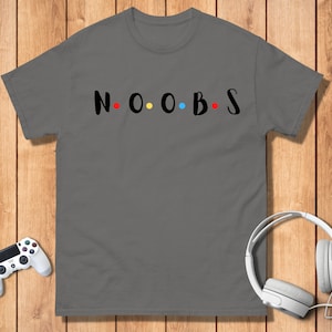 Mens Shut up noob shirt. Funny shirt for serious gamers .