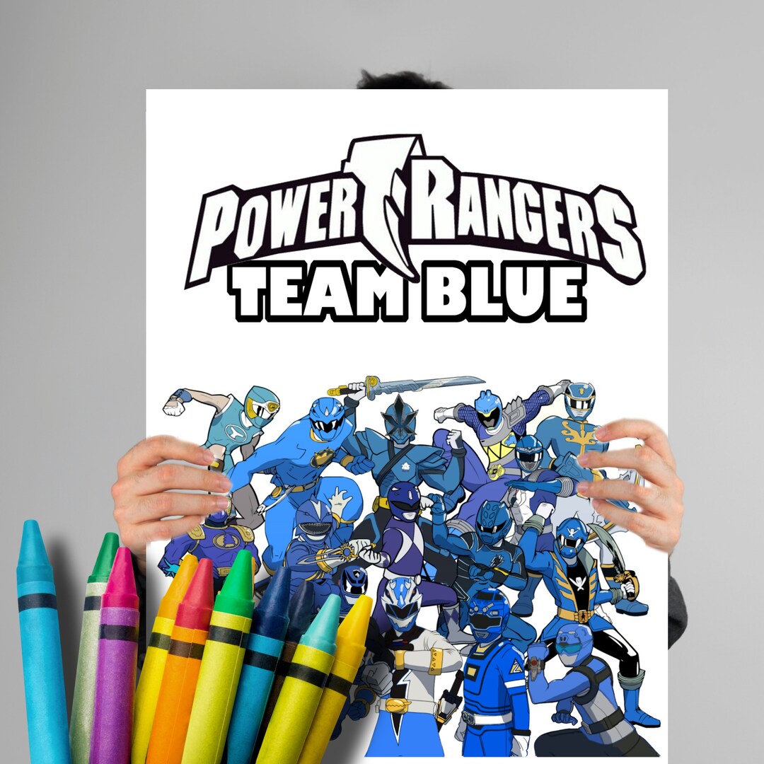 17 Power Rangers Coloring Pages Blue Power Ranger Theme Etsy