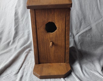 Handcrafted, solid wood, birdhouse