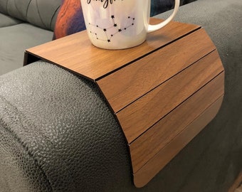 Wooden Sofa Arm Tray Couch Side Serving Table Gift