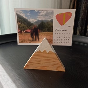 Support pour photos, cadeau de mariage, cadeau d'anniversaire, décor de mariage, support pour toile de fond, décor en bois de montagne