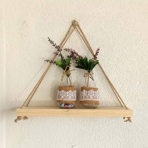 Plant Shelf, Wooden Shelf, Wall Shelves, Bedroom Shelves, Handmade Furniture, Halloween Gift for Women,  Mother&#39;s Day Gift