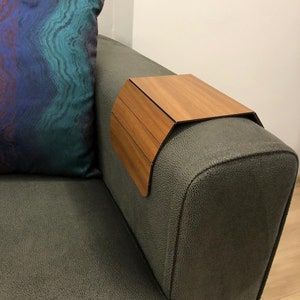 Handmade Sofa Arm Tray Table, Couch Armrest Table, Small Wood Coffee Table, Small Side Table, Mother&#39;s Day Gift