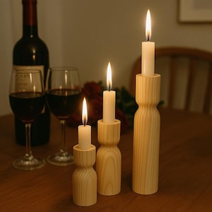 Natural Wooden Candle Holder for Table Decor, Rustic Tea Light Holder, Handmade Wood Centerpiece for Cozy and Minimalist Homes