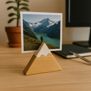 Support pour photos, cadeau de mariage, cadeau d'anniversaire, décor de mariage, support pour toile de fond, décor en bois de montagne