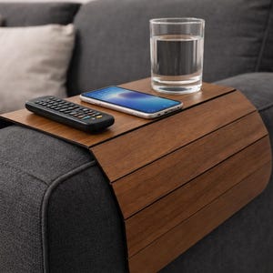 Sofa Arm Table Easy Access Couch Tray for Seniors