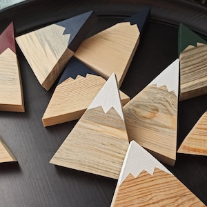 Woodland Theme Decor, Wooden Mountain Ranges, Handmade and Rustic Furniture, Kids Room Decor, black friday