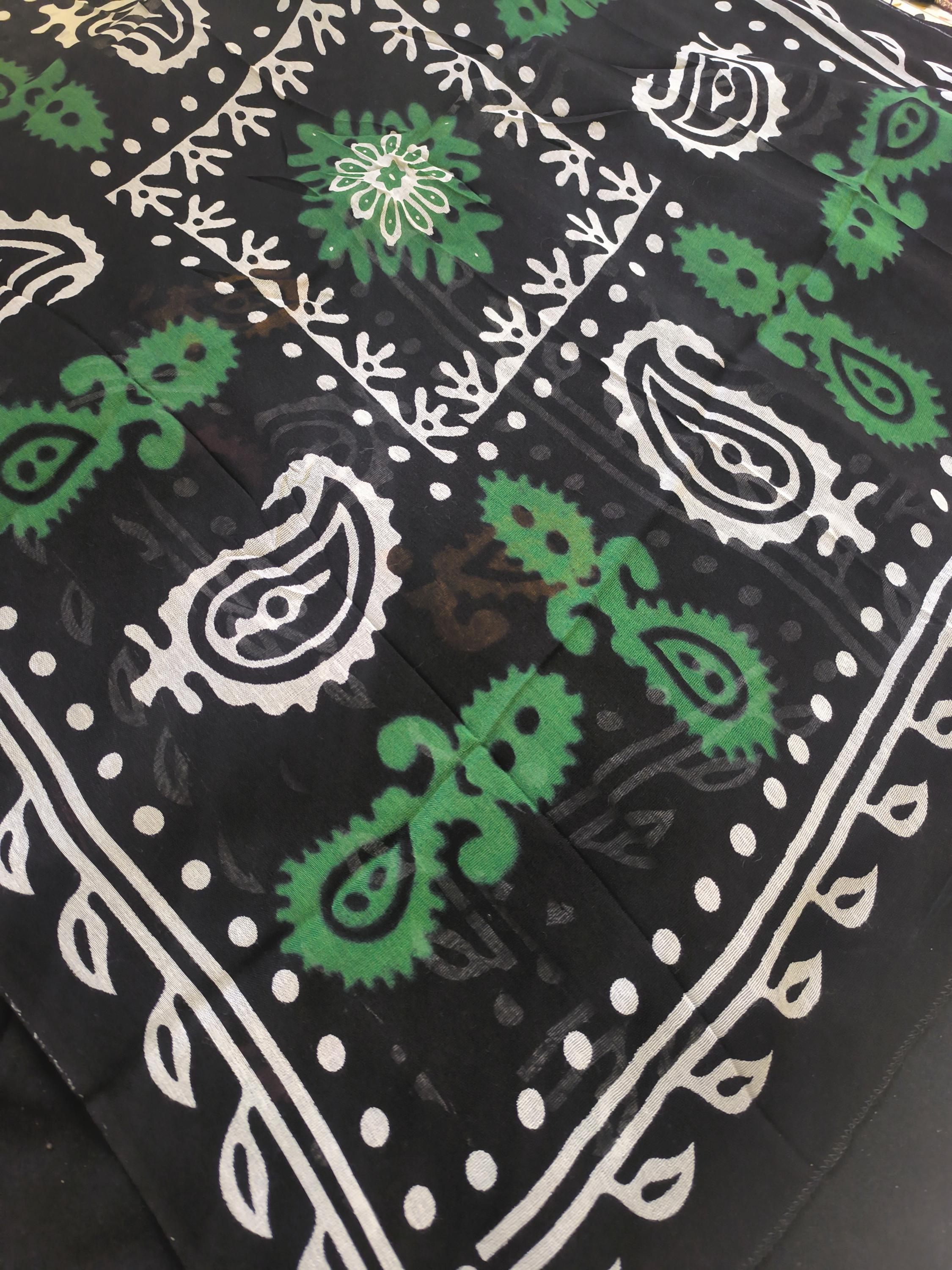 Kurdish Golvani Scarf • Floral Print Cotton Shawl • Ethnic Boho