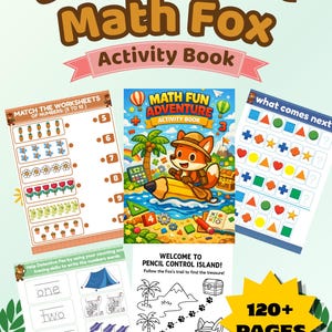 Rolig aktivitetsbok för förskola i matematik, utskrivbar, arbetsblad, aktivitetsbok, sifferrep, tidig inlärning 4-8 år.