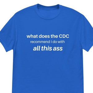 What Does the CDC Recommend I Do With All of this Ass T-Shirt, meme shirt, sarcasm shirt, funny shirt, political humor