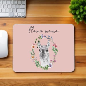 Llama Mouse Pad Funny Llama Gift Cute Llama Mama Desk Accessory Mother&#39;s Day Gift for Llama Lovers Llama Mousepad Llama Lover Gift