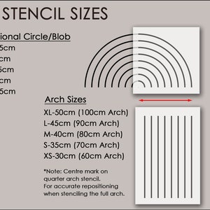 LINE BOHO & Kreis oder Blob Schablonen Set - BOHO Style Home Decorating - Abstrakte Formen Wandmalerei Schablonen - Verschiedene Größen