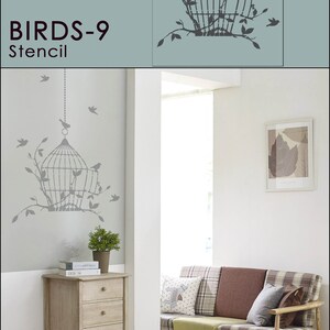 pochoir oiseau réutilisable pour peinture
