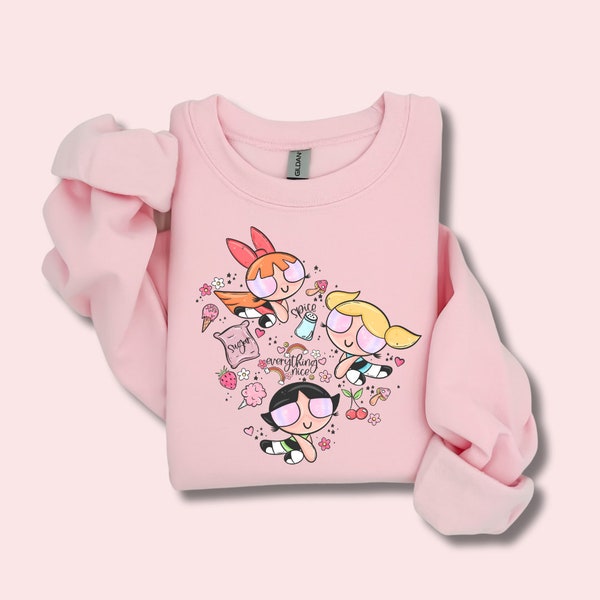 Powerpuff Girls Nostalgie Kuscheliger Pullover/Pullover