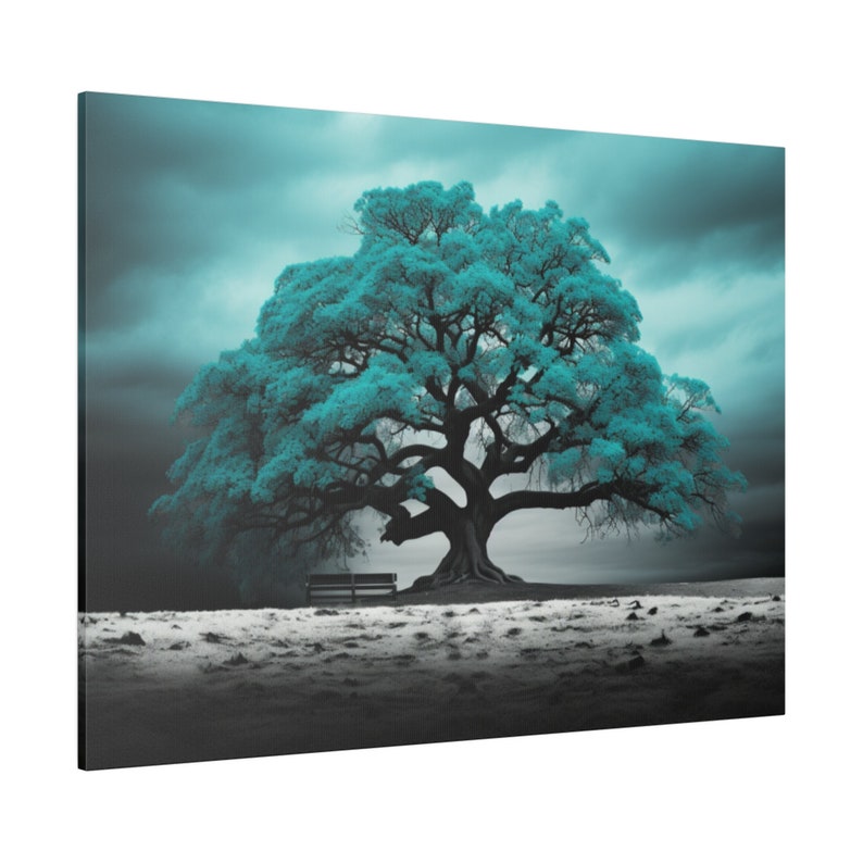 Creative Wall Art Nature Art Minimalistic Wall Art Turquoise Black and