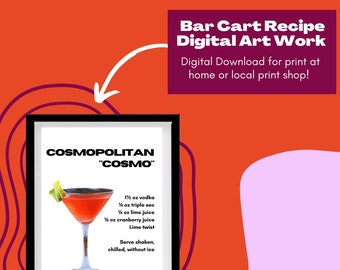 Boisson Recipe Bar Decor - Cosmopolitan