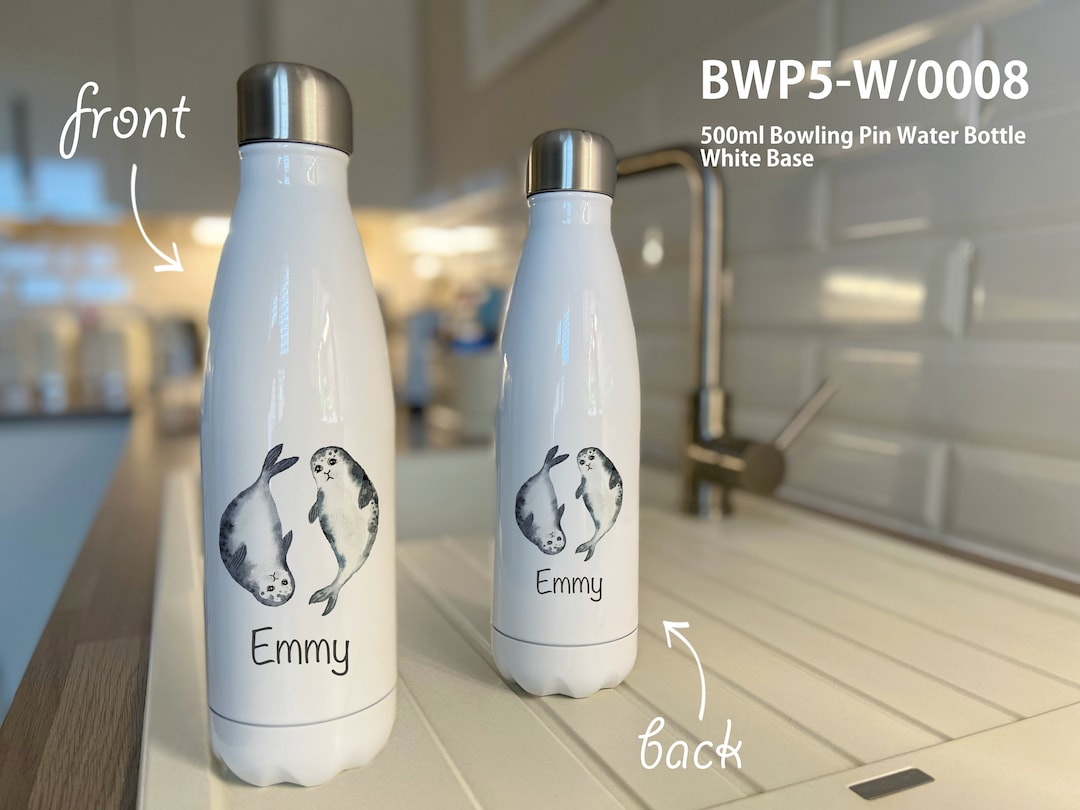 Personalised Seals Water Bottle Seals Flask Bottle Reusable Etsy