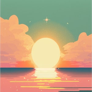 Anime Sunrise Pastel Skies Phone Wallpaper Instant Download Iphone Home Screen Background